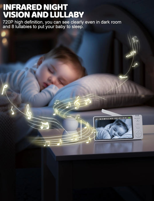 5" HD Babymonitor med Storskalig Display4