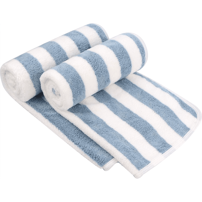 Mikrofiberhanddukar för baby – 2-pack vit/blå (76 x 38 cm)