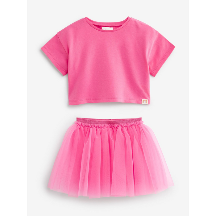 Magiskt Rosa Set – Topp & Tyllkjol (3 mån–7 år)