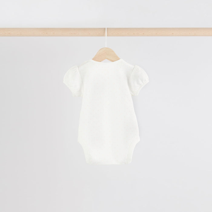 Rosa Mus – 5-pack Kortärmade Babybodys i 100% Bomull (0mån - 3 år)