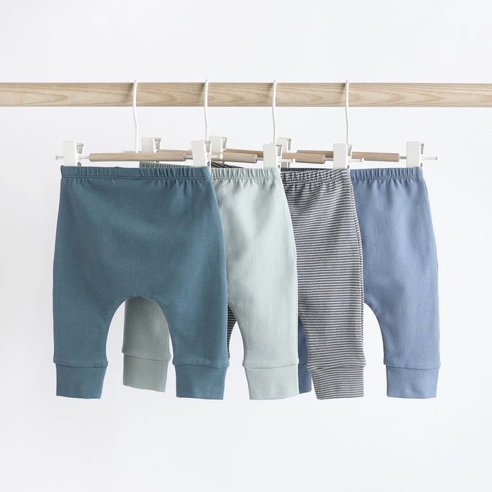 Tealblå – 4-pack Mjuka Babyleggings (0mån - 3år)