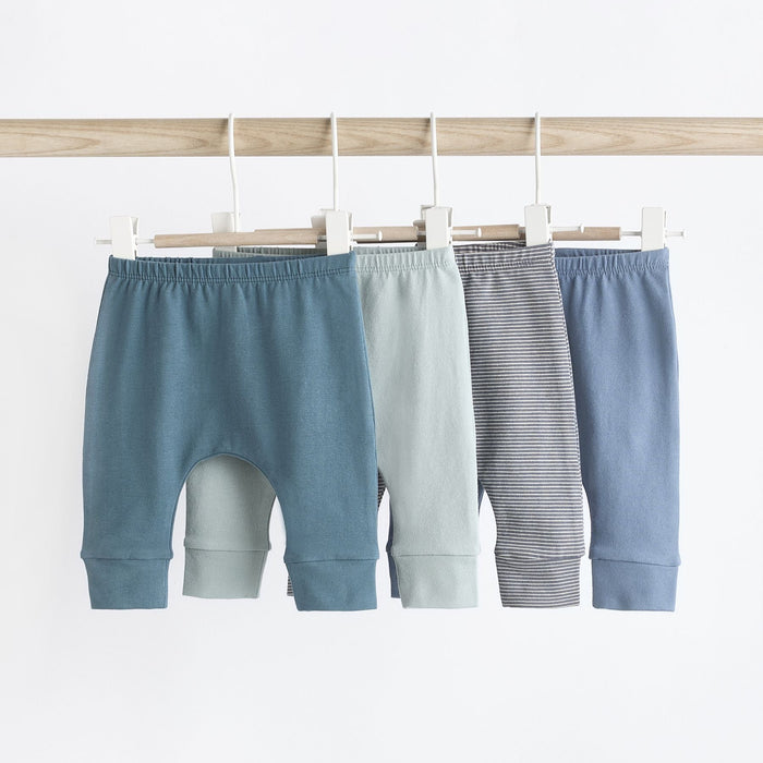 Tealblå – 4-pack Mjuka Babyleggings (0mån - 3år)