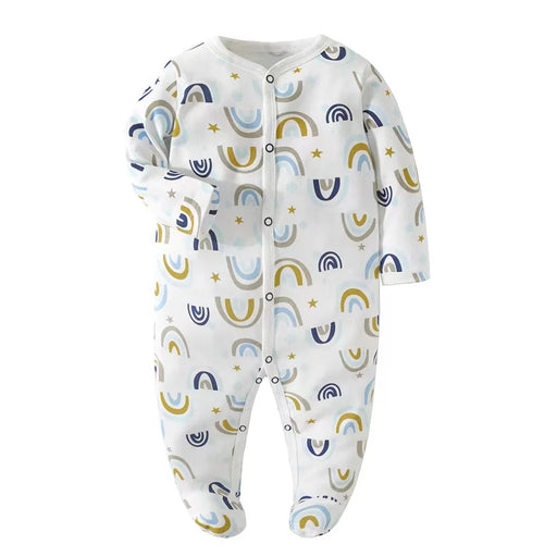 Newborn Pajamas 0-12 Months Girls and Boys Footed Sleepwear Cotton New Born Baby Sleepwear Fashion Newborn Baby Clothes