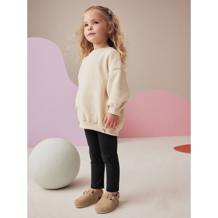 Svart – Varm & Mysig Fleecefodrad Leggings (3 månader–7 år)