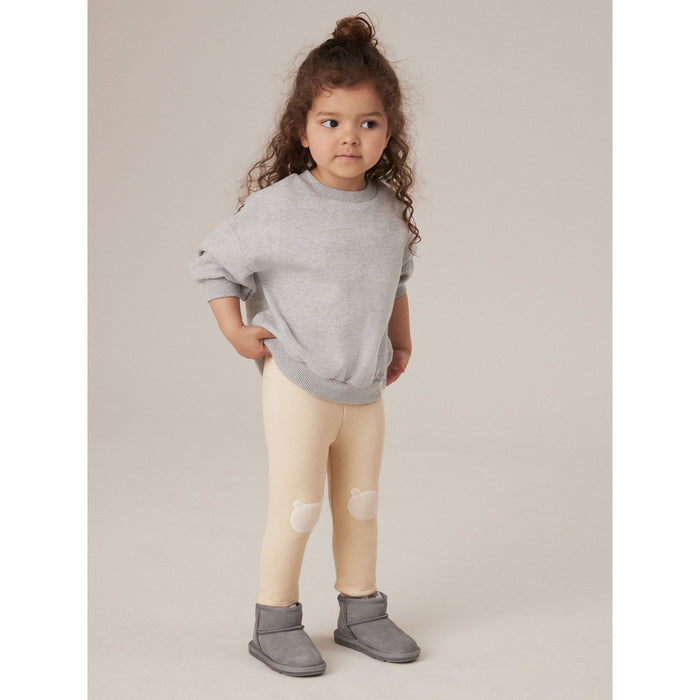 Gräddvita – Mysiga Fleecefodrade Babyleggings (3 månader–7 år)