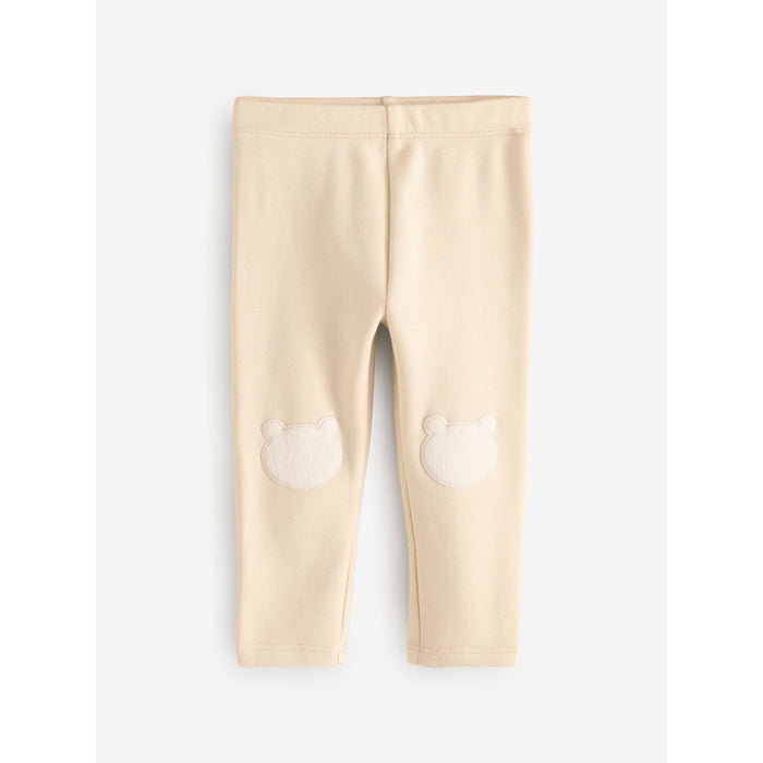 Gräddvita – Mysiga Fleecefodrade Babyleggings (3 månader–7 år)