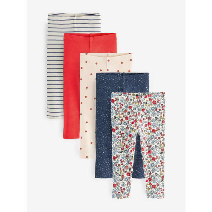 Marin – Ribbstickade Komfortleggings 5-Pack (3 månader–7 år)