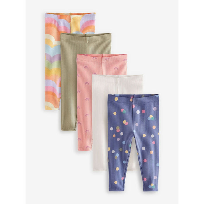 Regnbågar Och Mer - 5-Pack Ribbade Leggings