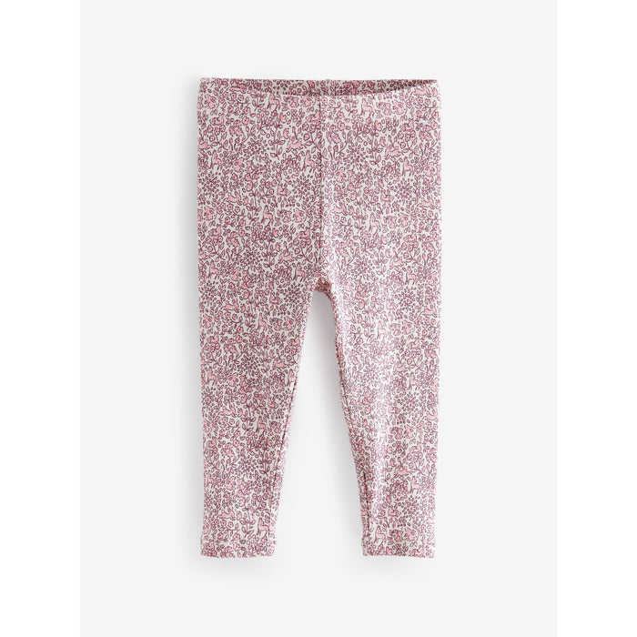 Rosa – 5-pack Ribbstickade Leggings för Barn (3 mån–7 år)