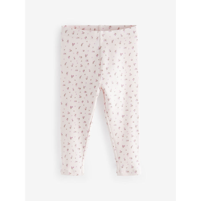 Rosa – 5-pack Ribbstickade Leggings för Barn (3 mån–7 år)