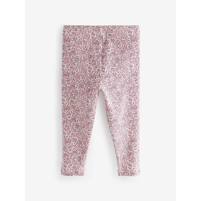 Rosa – 5-pack Ribbstickade Leggings för Barn (3 mån–7 år)