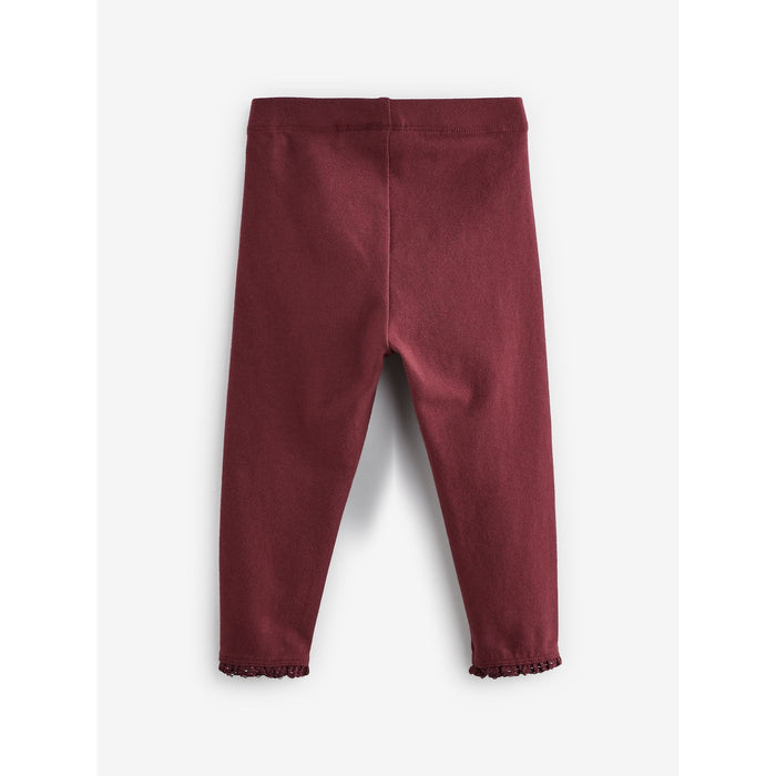 Bourgogneröd – Mjuka och Stretchiga Leggings (3 månader–7 år)