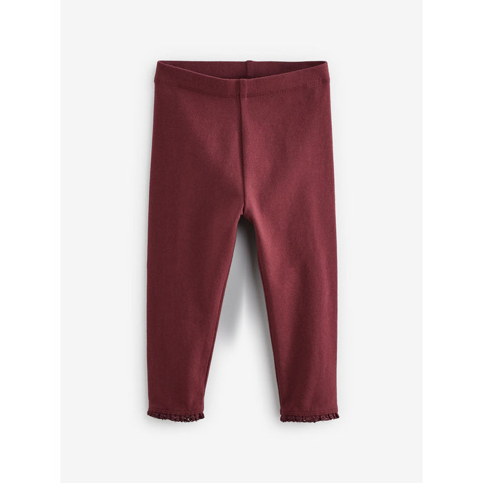 Bourgogneröd – Mjuka och Stretchiga Leggings (3 månader–7 år)