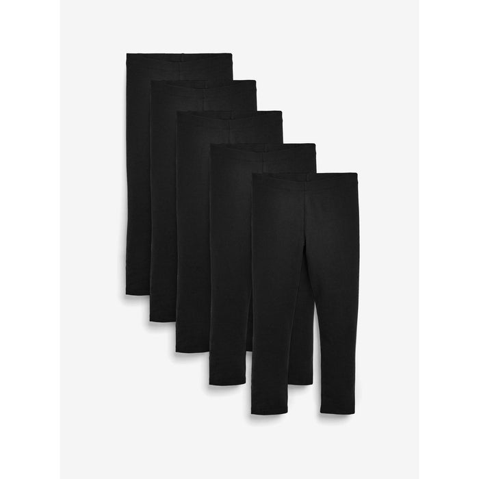 Svart – Mångsidiga och Bekväma Leggings 5-Pack (3–16 år)