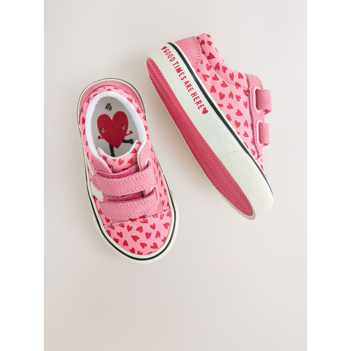 Hjärtvärmaren – Rosa Baby Sneakers med Kärleksmönster