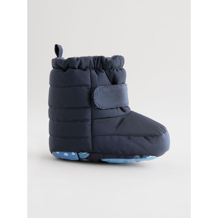 Marinblå Vintersteg – Thinsulate™-Fodrade Baby Snow Boots (0–24 mån)