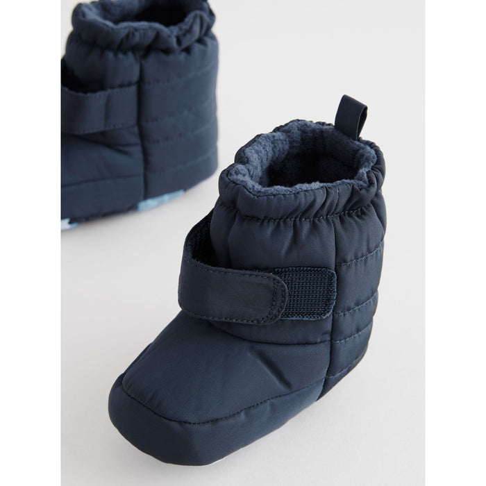 Marinblå Vintersteg – Thinsulate™-Fodrade Baby Snow Boots (0–24 mån)