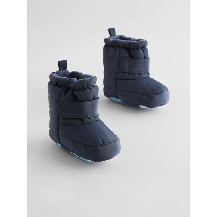 Marinblå Vintersteg – Thinsulate™-Fodrade Baby Snow Boots (0–24 mån)