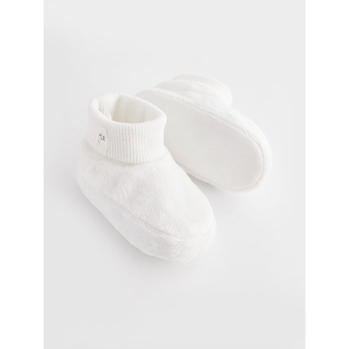 Vit – Mysiga Baby Booties (0–18 månader)