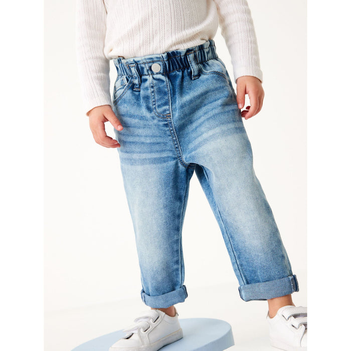 Ljusblå Denim – Bekväma Mom Jeans (3månader-7år)