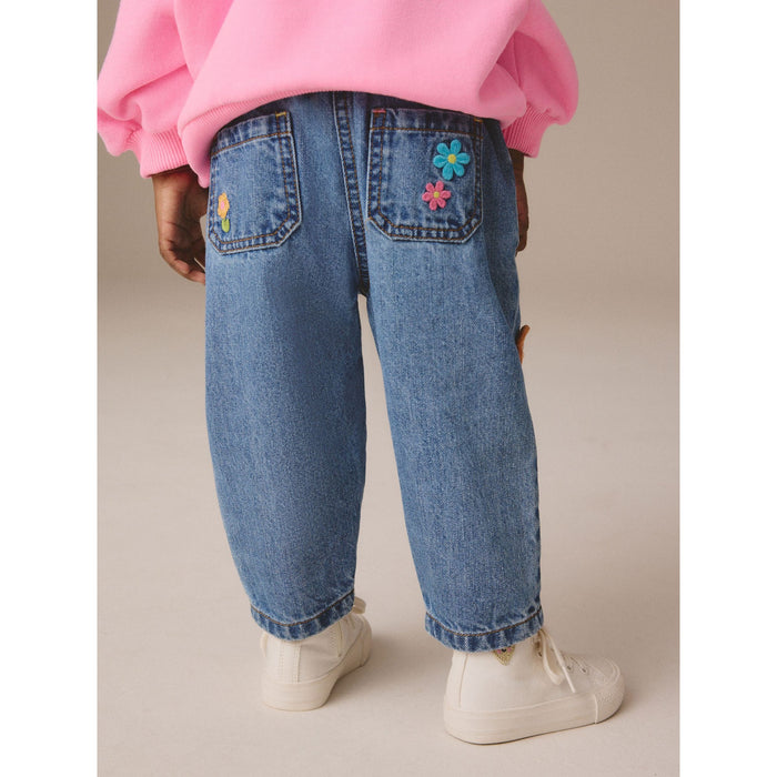 Baggy Jeans med Glada Detaljer - Pull-On Jeans (3månader-7år)