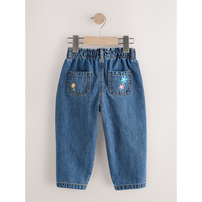 Baggy Jeans med Glada Detaljer - Pull-On Jeans (3månader-7år)