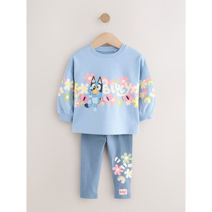 Bluey – Blommigt Top and Leggings Set  (12 månader till 7 år)