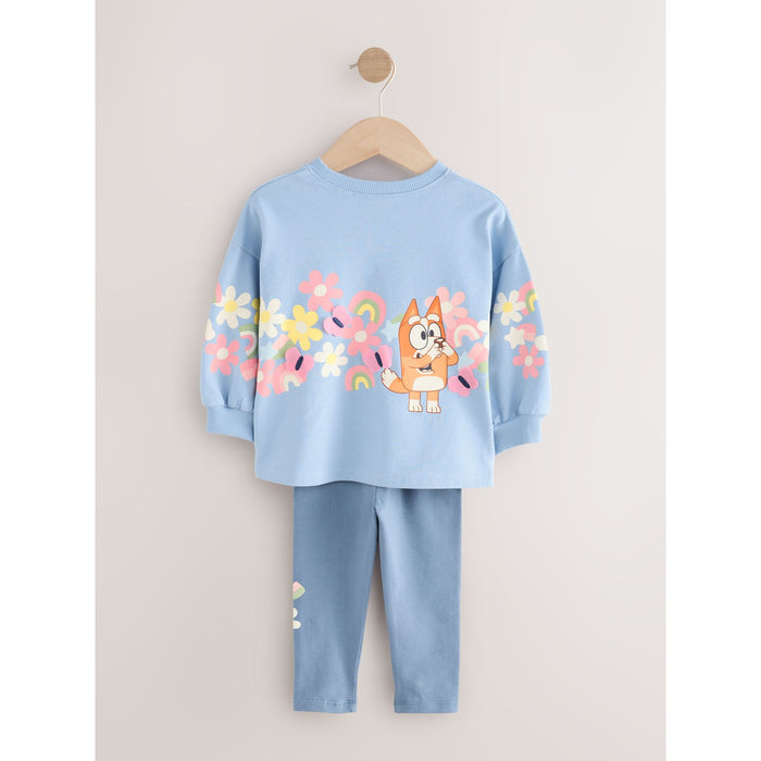 Bluey – Blommigt Top and Leggings Set  (12 månader till 7 år)