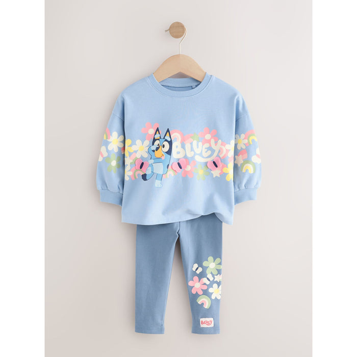 Bluey – Blommigt Top and Leggings Set  (12 månader till 7 år)