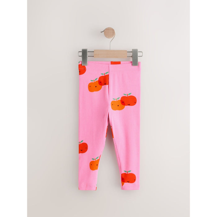 Rosa Apple Leggings – Söt & Bekväm (3 månader–7 år)