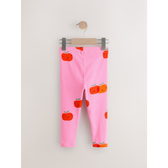 Rosa Apple Leggings – Söt & Bekväm (3 månader–7 år)