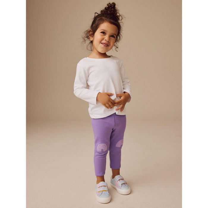 Ljuslila – Supermjuka Fleecefodrade Leggings (3 månader–7 år)