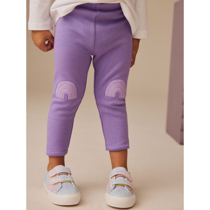 Ljuslila – Supermjuka Fleecefodrade Leggings (3 månader–7 år)