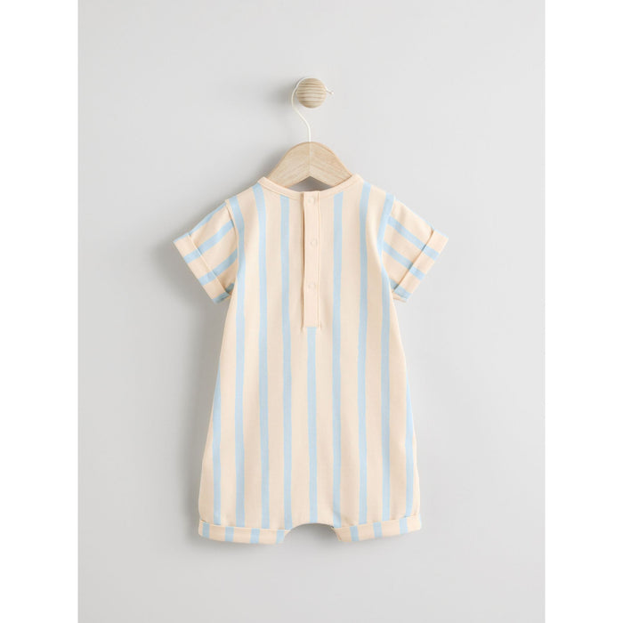 Mammafavoriten – Randig Babyromper med Nallemotiv (0 månader - 3 år)