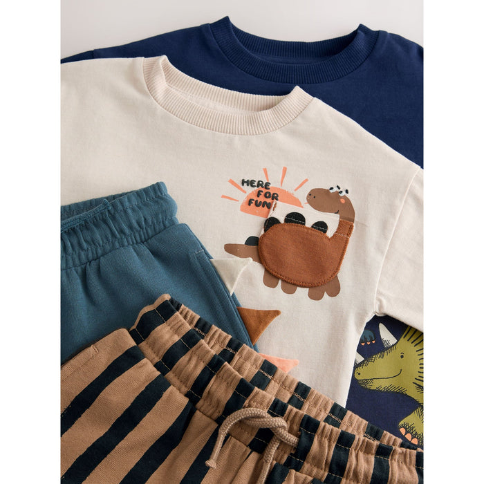 Dinosaurieäventyr – 2-pack T-shirt & Shorts-set (3månader-7år)