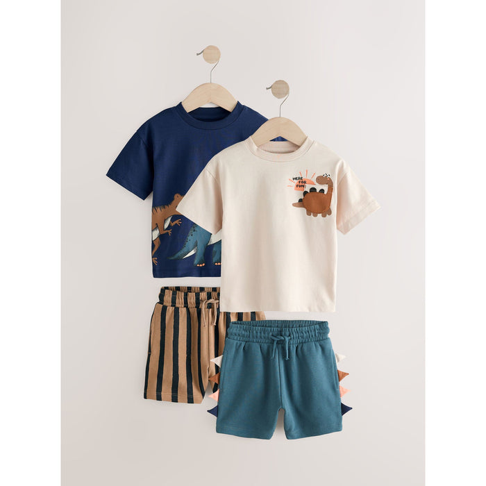 Dinosaurieäventyr – 2-pack T-shirt & Shorts-set (3månader-7år)