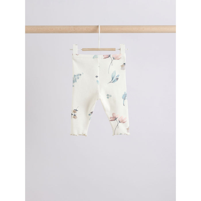 Pastellgula Blommor Babyset med Tröja & Leggings (0mån - 2år)