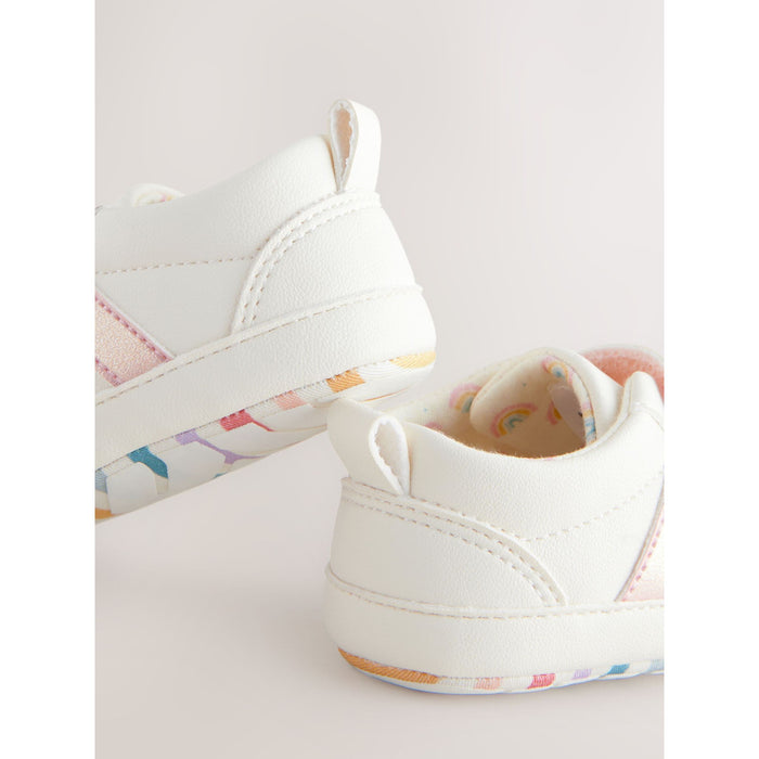 Regnbågsvit – Kardborre Baby Sneakers (0–24 mån)