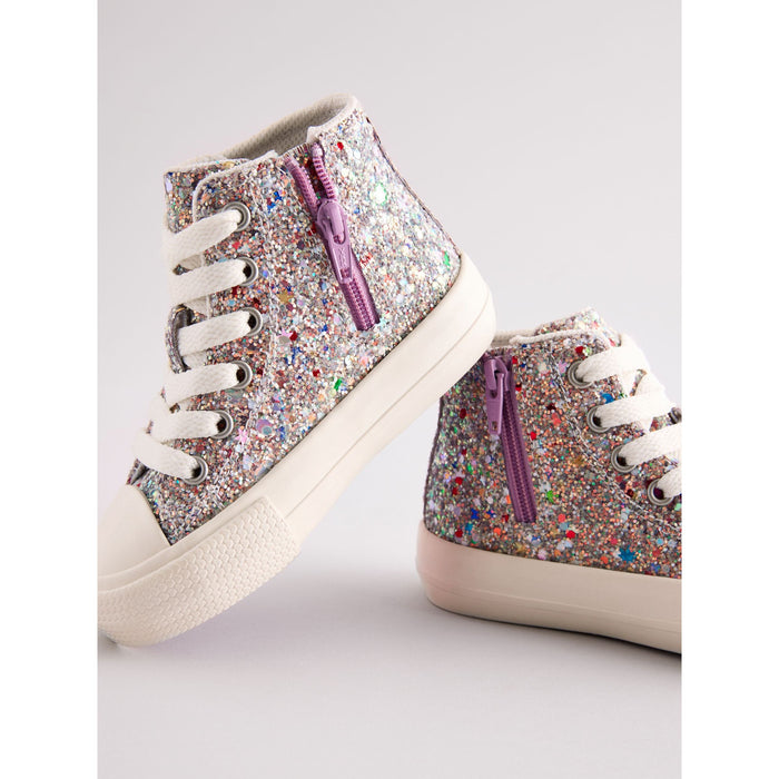 Glittrande Steg – Chunky High-Top Sneakers för Barn