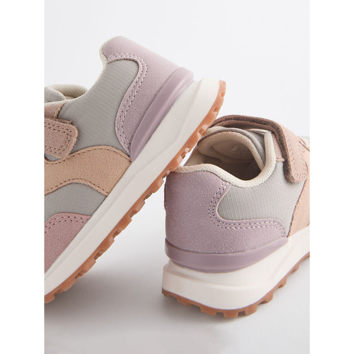 Rosa Skymning – Elastiska Spets Chunky Sneakers