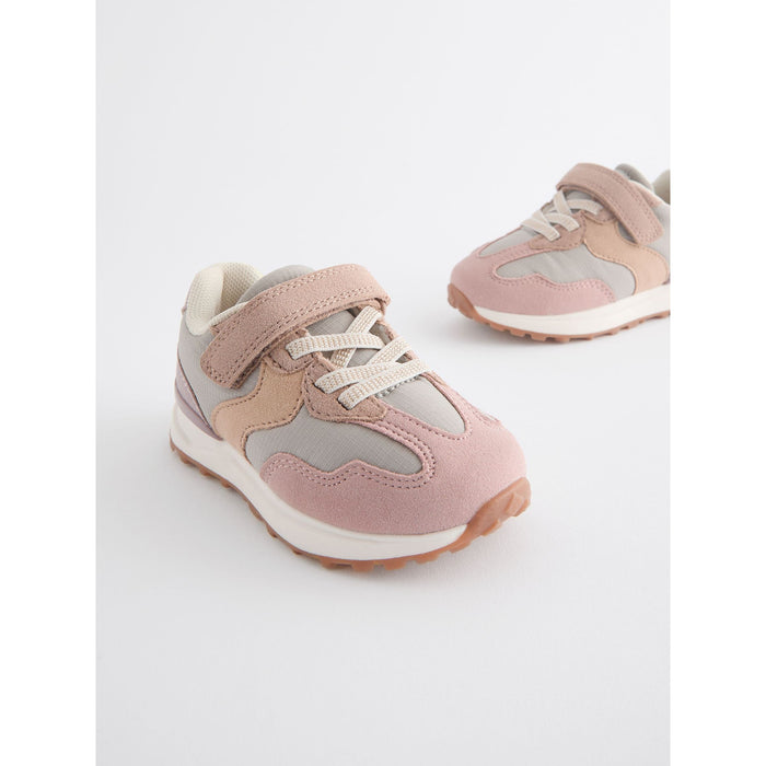 Rosa Skymning – Elastiska Spets Chunky Sneakers