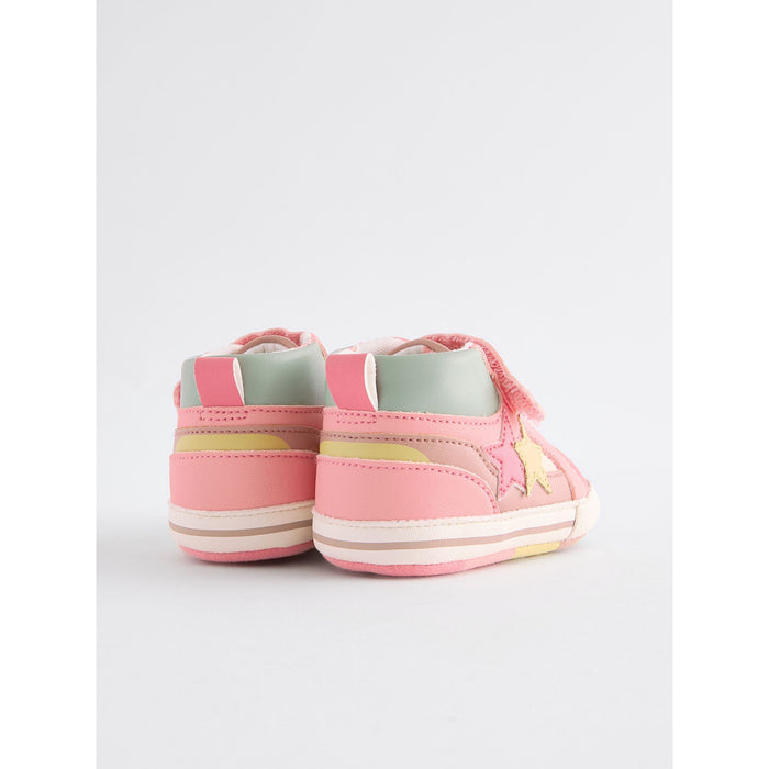 Stjärnstråle – Rosa Baby High Tops med Magiska Detaljer (0–24 månader)