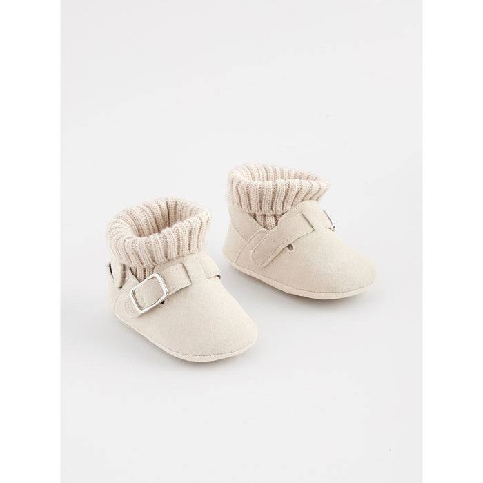 Neutral – Mysiga Babytofflor i Mjuk Design (0–18 månader)