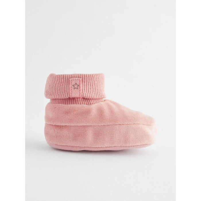 Puderrosa – Värmande Babybooties (0–18 månader)