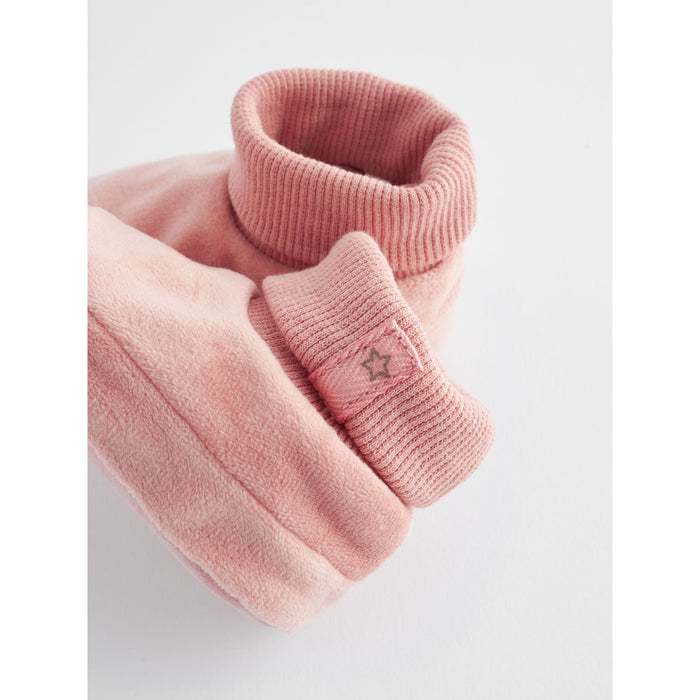 Puderrosa – Värmande Babybooties (0–18 månader)