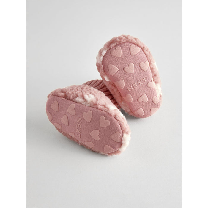 Rosa Hjärta – Baby Booties med Kärleksfull Design (0–18 månader)