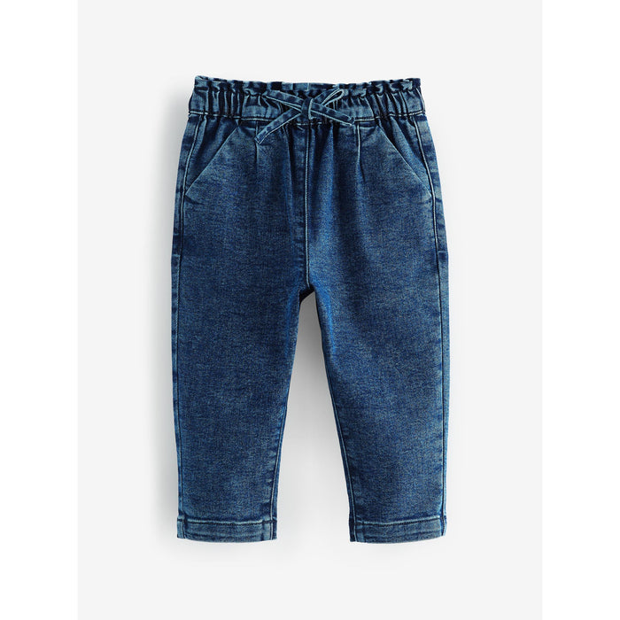 Paperbag Denimbyxor med Knutdetalj (3 mån–7 år)