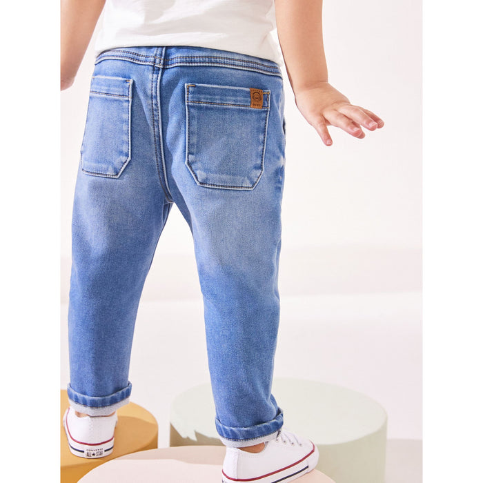 Mid Wash Slouchy Joggerjeans med Snörning (3månader-7år)