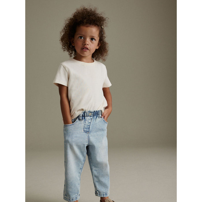 Denim Light Wash - Trendiga Mom Jeans med bekväm passform (3månader-7år)