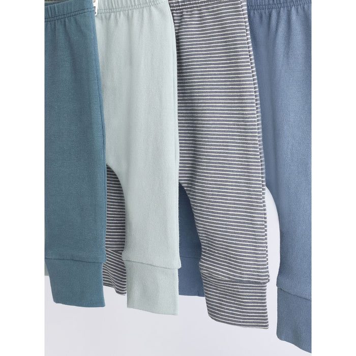 Tealblå – 4-pack Mjuka Babyleggings (0mån - 3år)